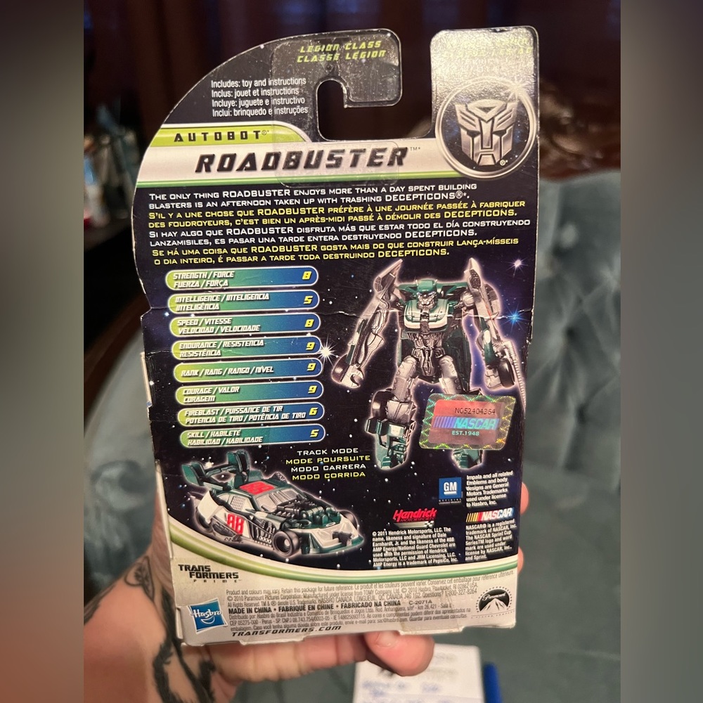 NASCAR Dale Earnhardt Jr #88 Transformers Cyberverse Roadbuster Hasbro Autobot